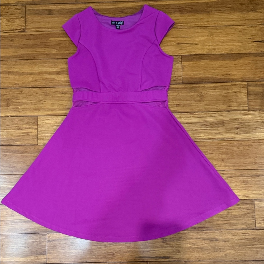 Charming Magenta Kids Casual Dress